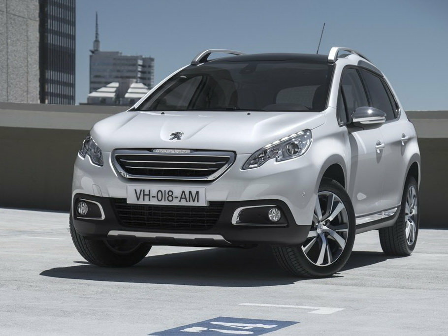 Коврики текстильные "Стандарт" для Peugeot 2008 (suv) 2014 - 2016, черные, 5шт.